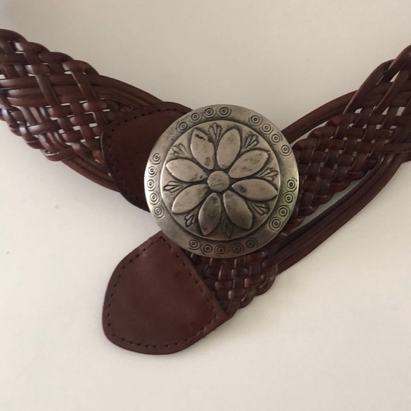New York & Company Brown Braided Leather Belt - Picture 7 of 8